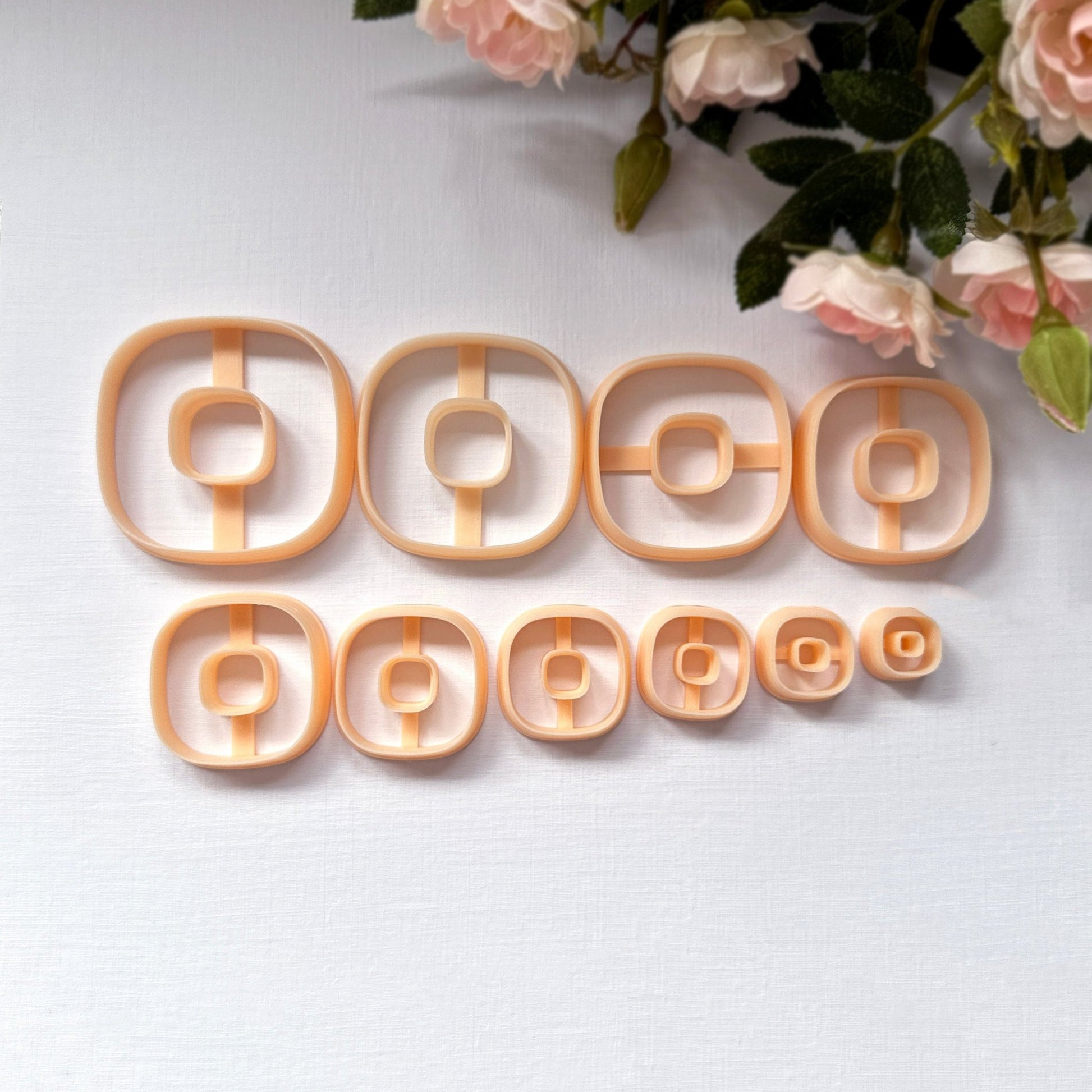 Rounded Square Donut Clay Cutter - for jewellery makers