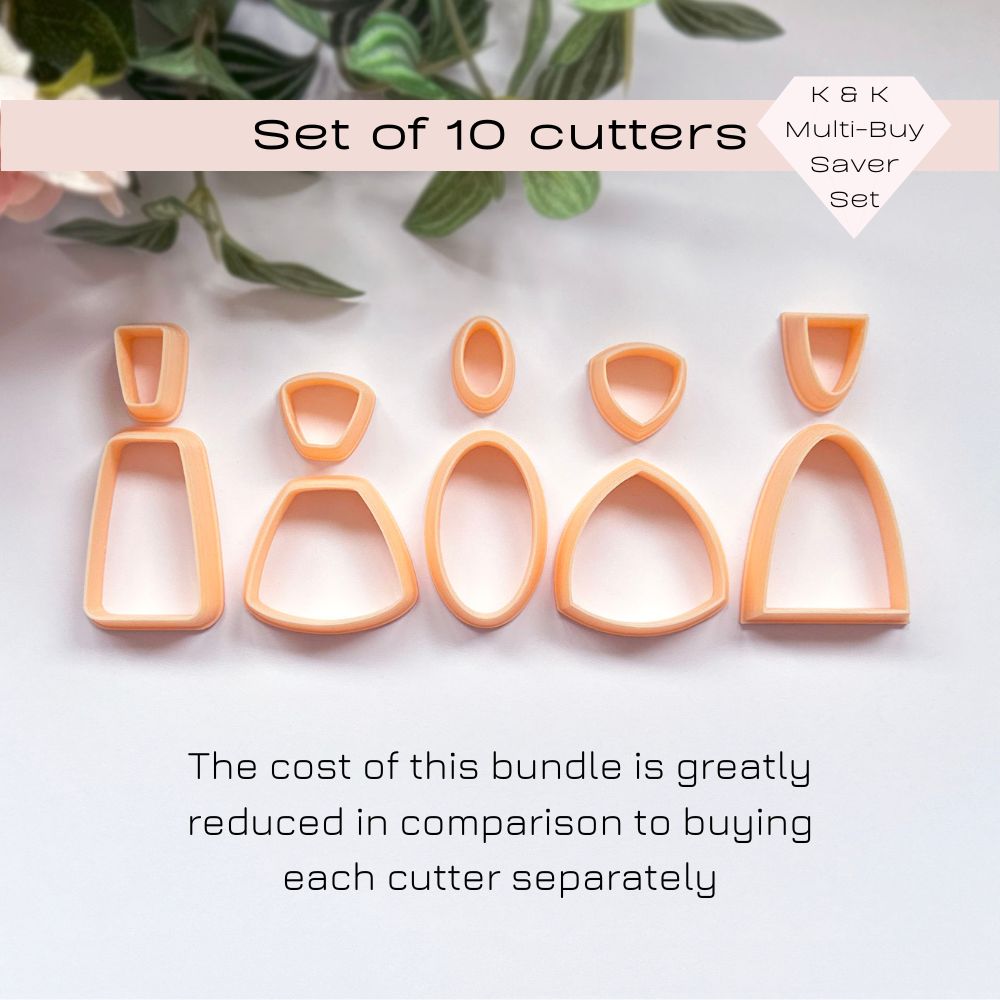 Starter Kit Clay Cutters | 10 Piece Beginners Set - 