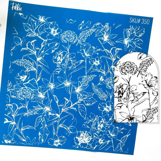 Summer Flowers Silkscreen Stencil -