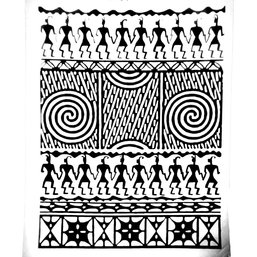 Tribal Mudcloth Silkscreen Stencil -