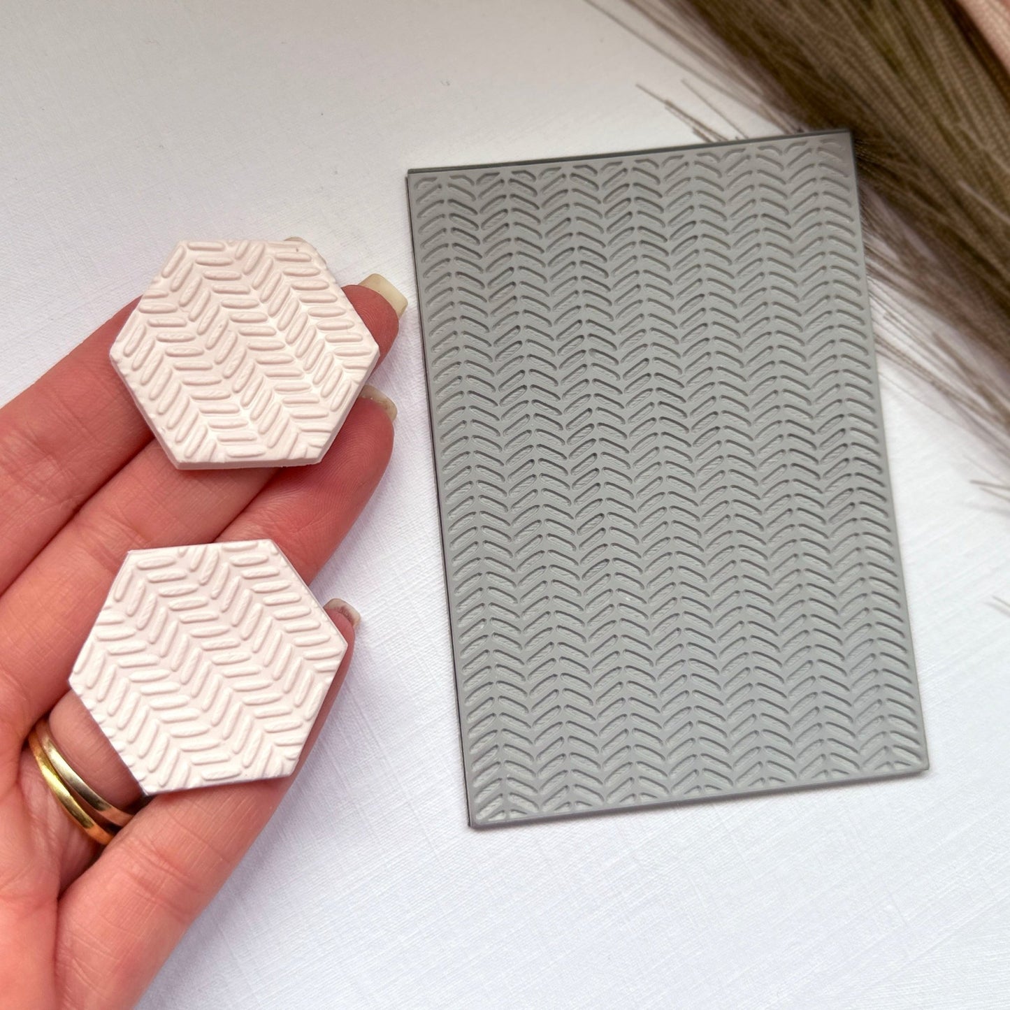 urban patterned texture stamp for polymer clay