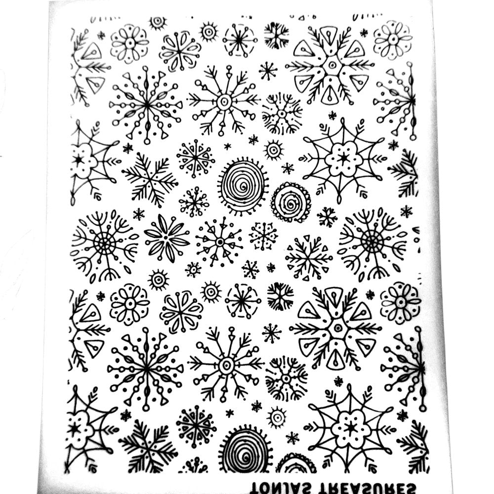 Whimsical Snowflakes Christmas Silkscreen -