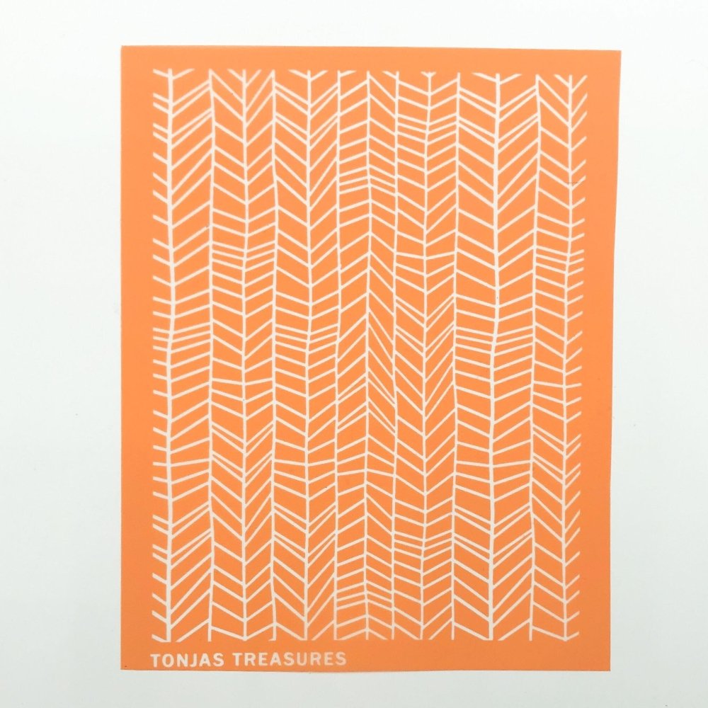 Abstract Herringbone Silkscreen Stencil | Chevron -