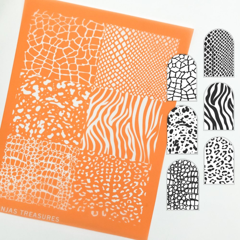 Animal Print Sampler Silkscreen | Zebra, Leopard, Snake, Giraffe, Croc. - Kaly and Klay