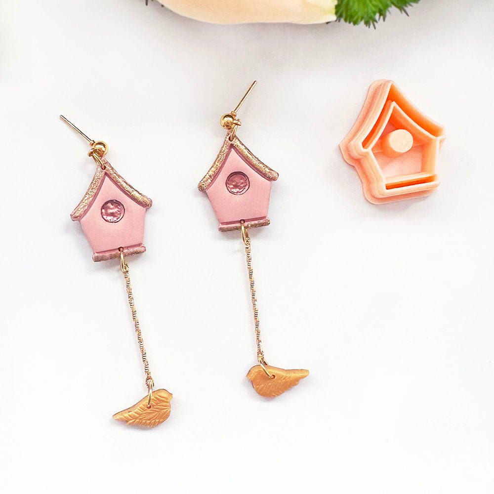 Birdhouse Clay Cutter | Embossed Inner Stamp -