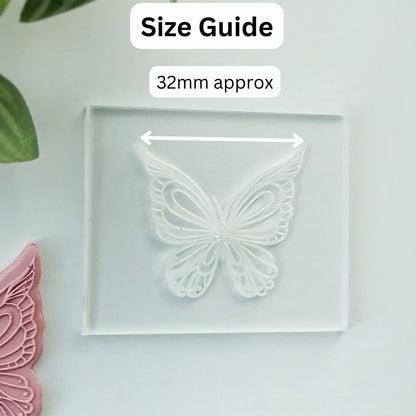 Butterfly 1 Texture Stamp | Clear Acrylic Embossing Plate -