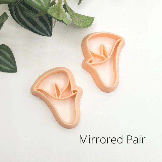Calla Lily Flower Clay Cutter | Inner Debossing Stamp -