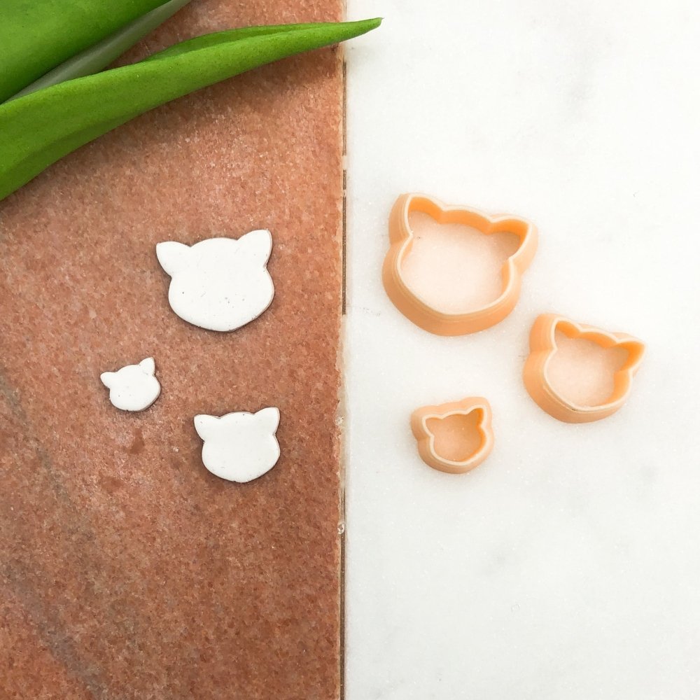 Cat Face Polymer Clay Cutter | Animal Theme -
