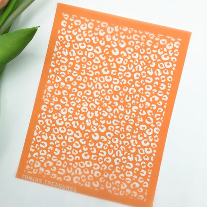 Cheetah Leopard Animal Print Silkscreen | Polymer Clay -