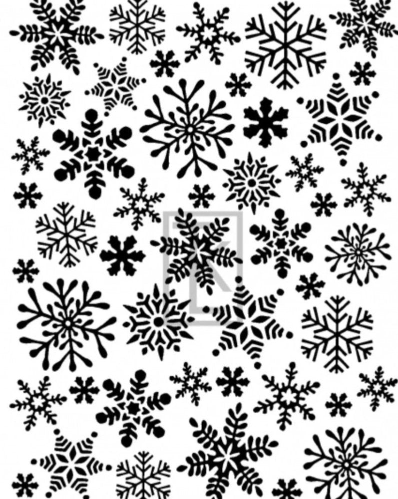 Christmas Delicate Snowflakes Silkscreen -
