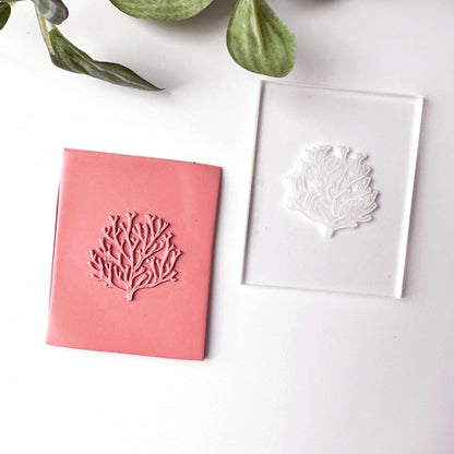 Coral Texture Stamp | Clear Acrylic Embossing Plate -