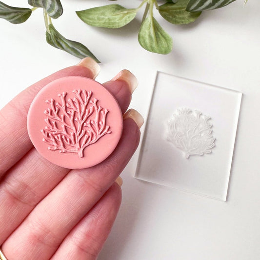 Coral Texture Stamp | Clear Acrylic Embossing Plate -