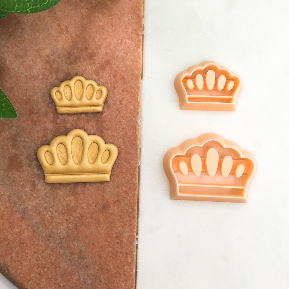 Crown Clay Cutter | Embossed Inner Stamp | King \ Queen -