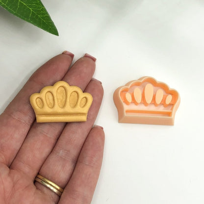 Crown Clay Cutter | Embossed Inner Stamp | King \ Queen -