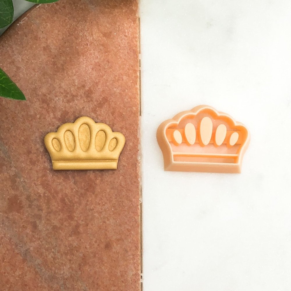 Crown Clay Cutter | Embossed Inner Stamp | King \ Queen -