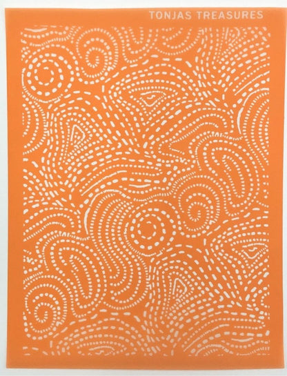 Dotted Lines Silkscreen | Swirls of Dots for Polymer Clay -