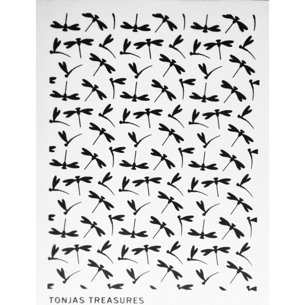 Dragonfly Silhouettes Silkscreen | Insects | Polymer Clay -