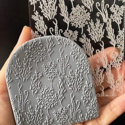 Flowing Coral Reef Texture Stamp | Clear Acrylic Embossing Plate -