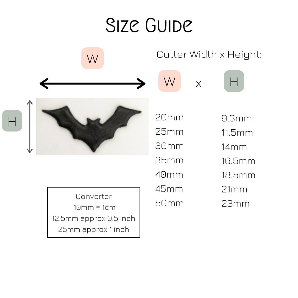 Flying Bat Clay Cutter | Pointed Wing Halloween -