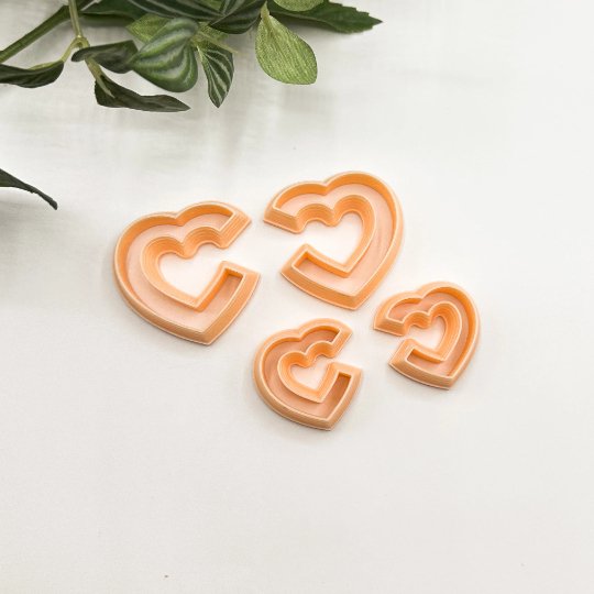 Heart Hoop Polymer Clay Cutter | Set Mirrored Hoops -
