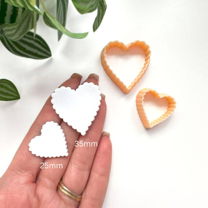 Heart Scalloped Edge Clay Cutter | Valentines -