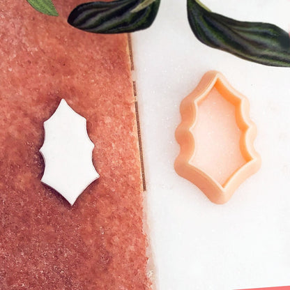 Holly Leaf Clay Cutter | Winter Foliage Christmas -