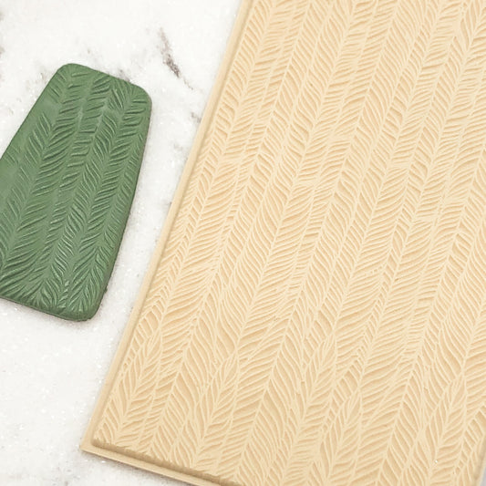 Texture Mat Tile Feathered | Cool Tools US Embossing Rubber Stamp
