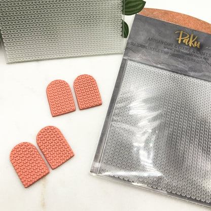 Knit pattern acrylic pop it texture stamp debossed / embossed mat -