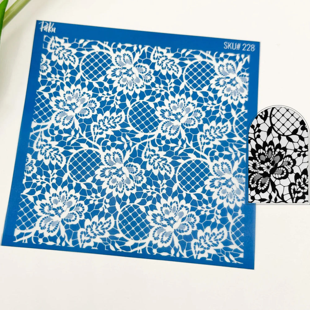 Lace Silkscreen Stencil | Laced Vintage Pattern -