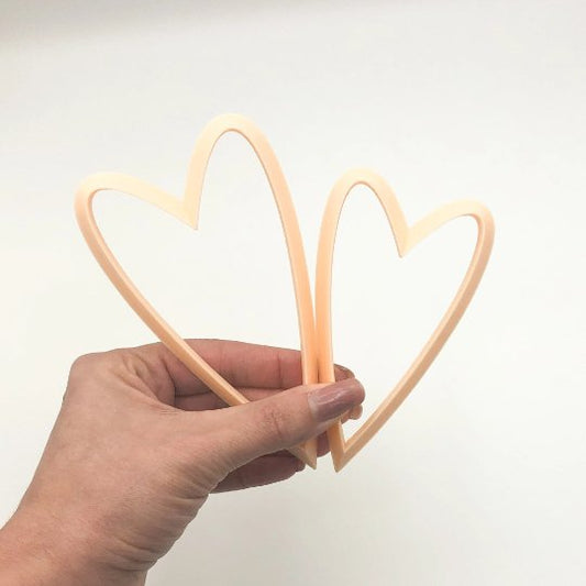 Large Clay Cutter, Long Skinny Heart. -