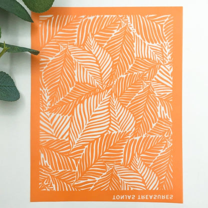 Leafy Background Silkscreen | Foliage of Leaves -
