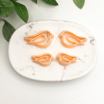 Little Love Bird Clay Cutter | Embossed Wings | Winter Robin -