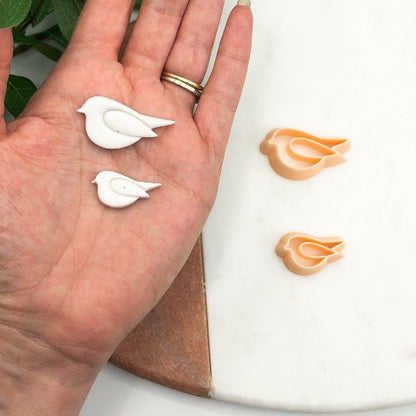 Little Love Bird Clay Cutter | Embossed Wings | Winter Robin -