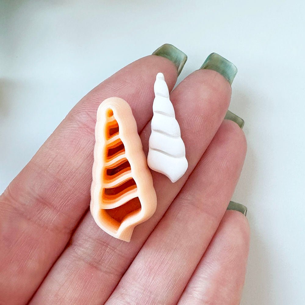 Long Spiral Seashell Clay Cutter | Beach Sea Shell -