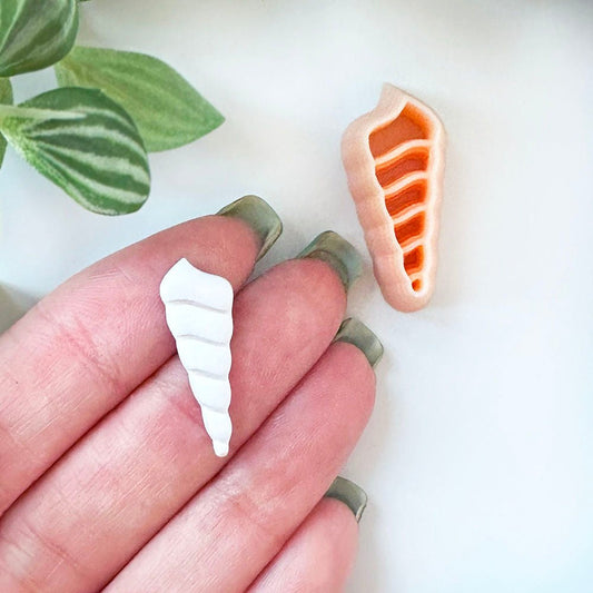 Long Spiral Seashell Clay Cutter | Beach Sea Shell -