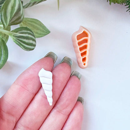 Long Spiral Seashell Clay Cutter | Beach Sea Shell -