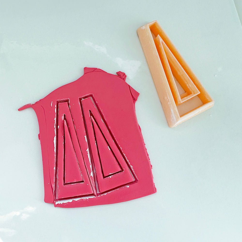 Long Triangle Donut Clay Cutter | 90s Vibe Skinny Window Cut Out -