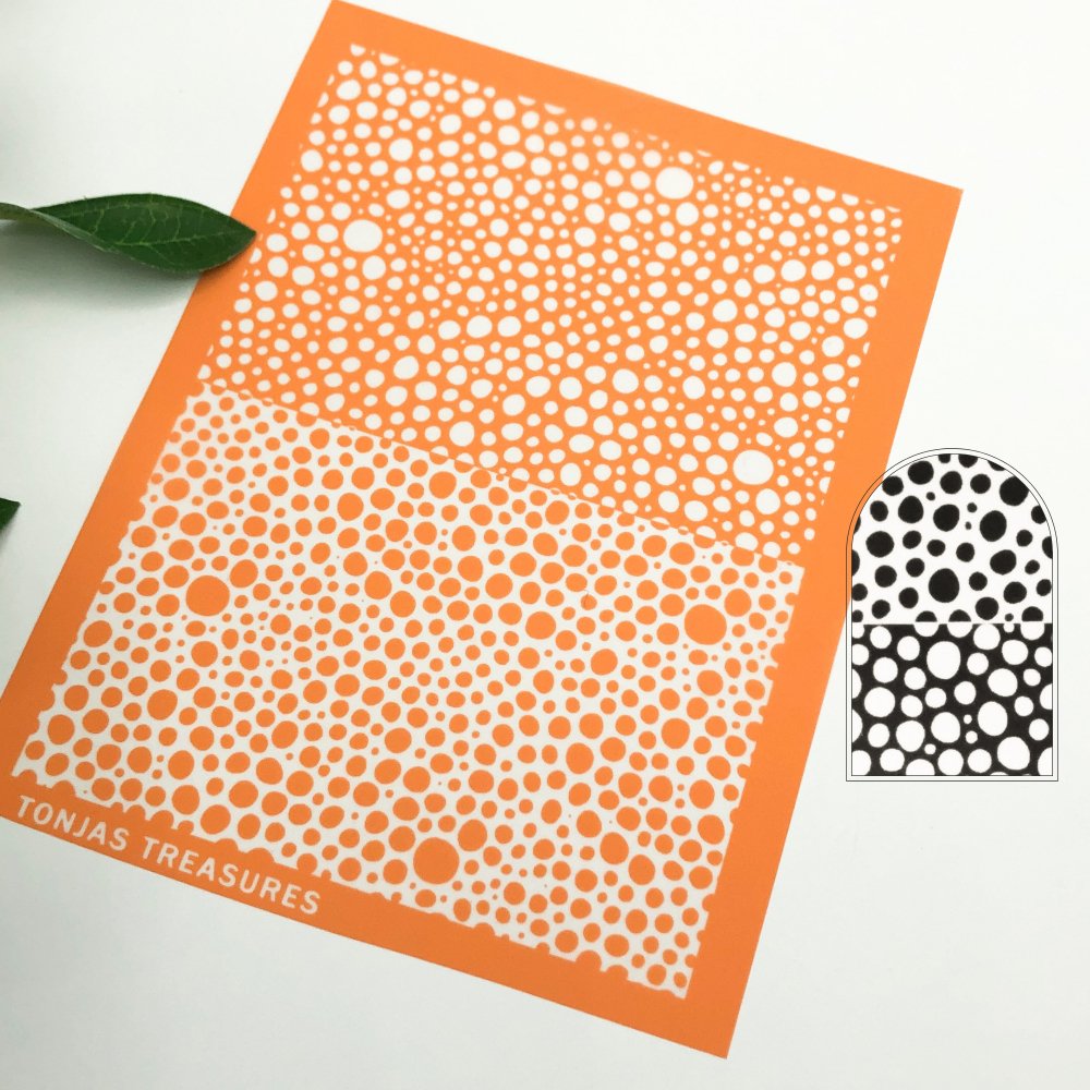 Mirrored Bubbles Duo Silkscreen Stencil -