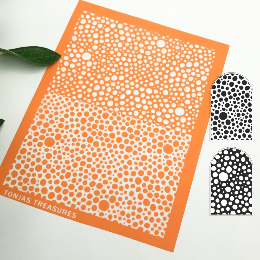 Mirrored Bubbles Duo Silkscreen Stencil -