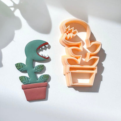 Monster Plant Clay Cutter | Piranha Flytrap | Halloween Inspired -