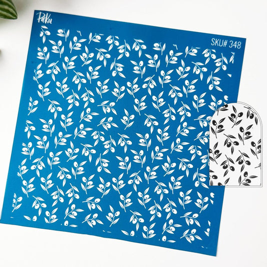 Olive Branch Silkscreen Stencil | Pattern -