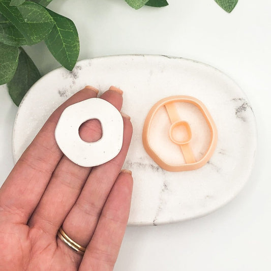 Organic Circle Donut 1 | Pebble Clay Cutter -