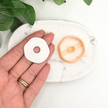 Organic Circle Donut 2 | Pebble Clay Cutter -