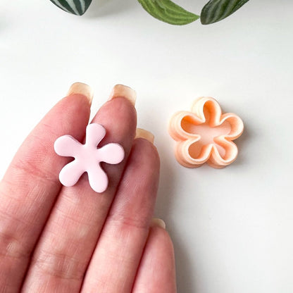 Organic Flower Clay Cutter | Splat Shape -