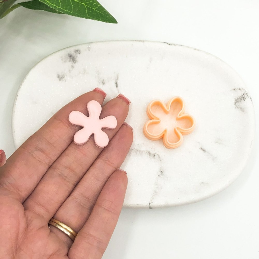 Organic Flower Clay Cutter | Splat Shape -