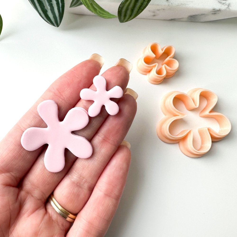 Organic Flower Clay Cutter | Splat Shape | Kaly and Klay