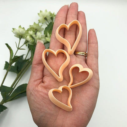 Organic Heart Mirror Polymer Clay Cutter Set | Valentines -