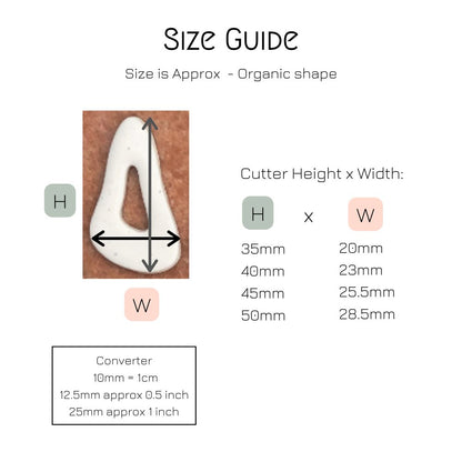 Organic Triangle | Wavy Donut Clay Cutter | Mirrored Pair -