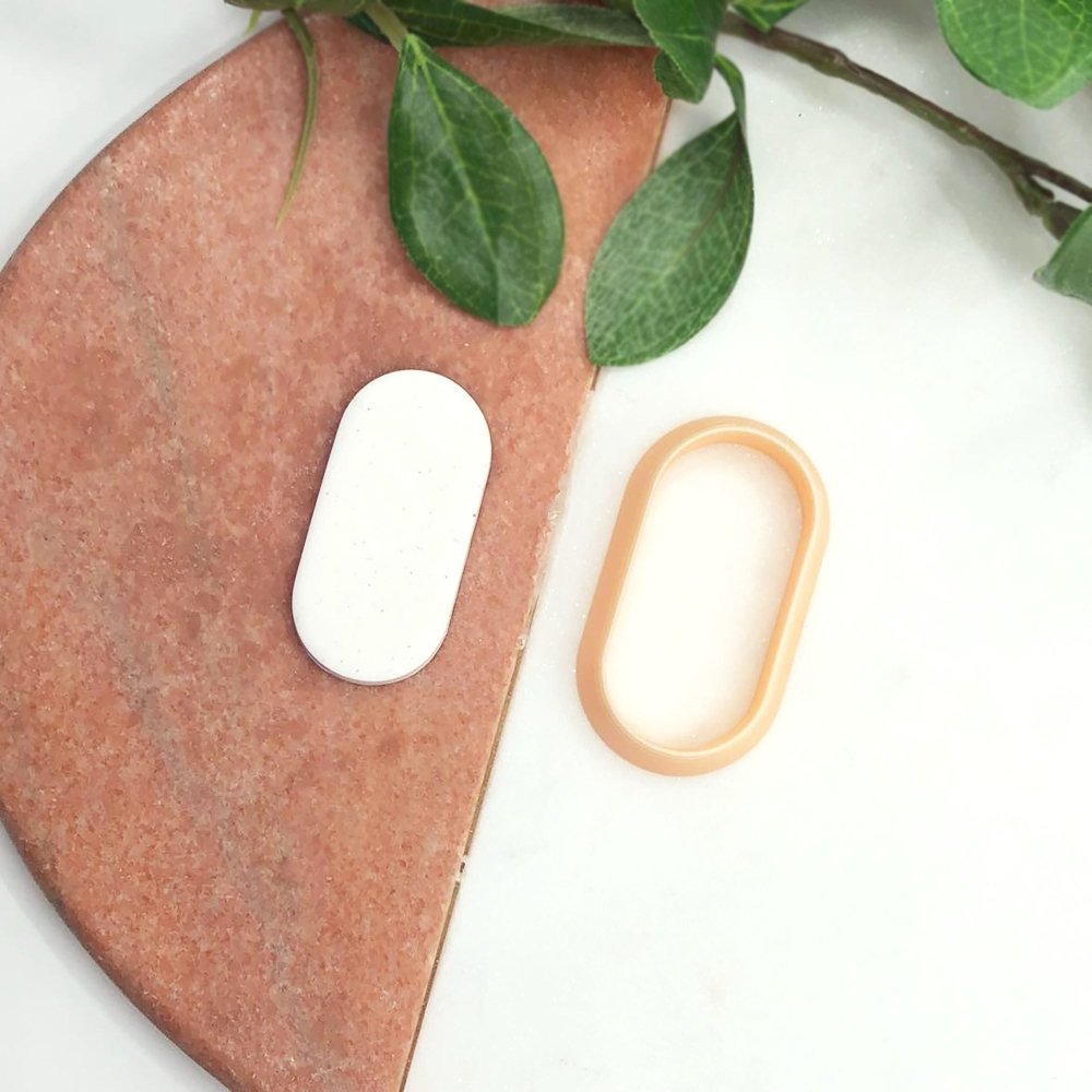 Oval Pill Shape Polymer Clay Cutter -