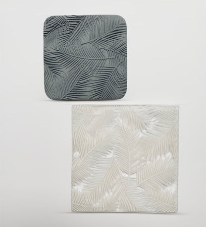 Palm leaf acrylic pop it texture stamp debossed / embossed mat -